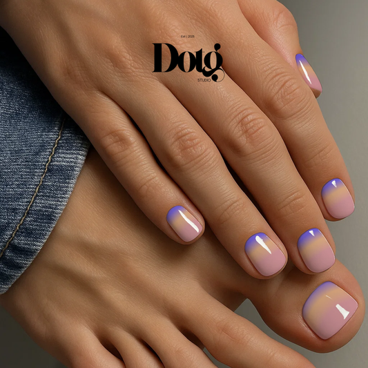 Sunset Ombré Gradient Nail Wraps DIY Manicure & Pedicure Spring Summer Nail Stickers Minimalist Design