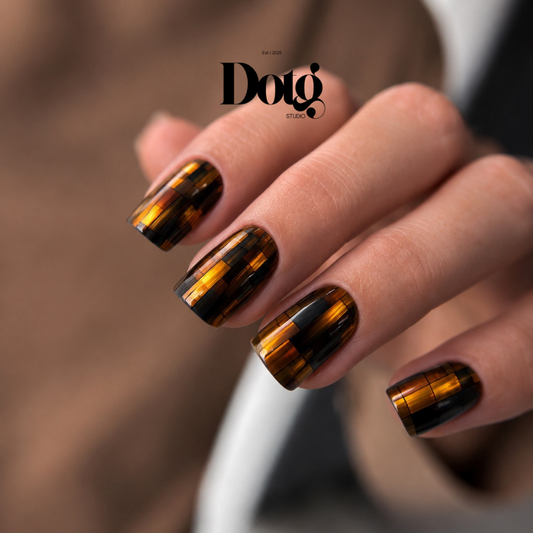 Stained Gold Nail Wraps