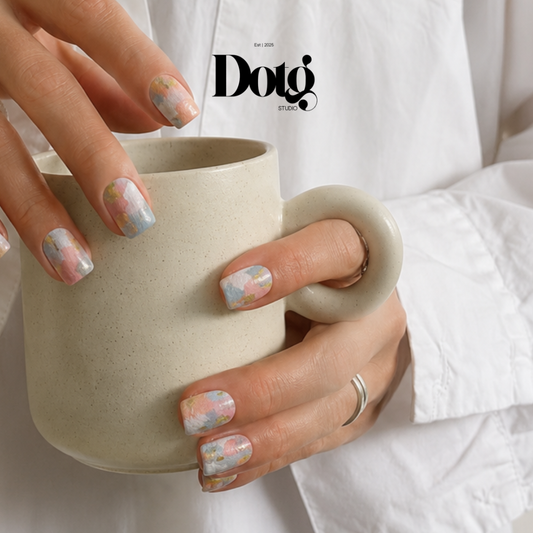 Pastel Abstract Nail Wraps Luxury Minimalist DIY Manicure & Pedicure Nails Stickers Fashionable Nails
