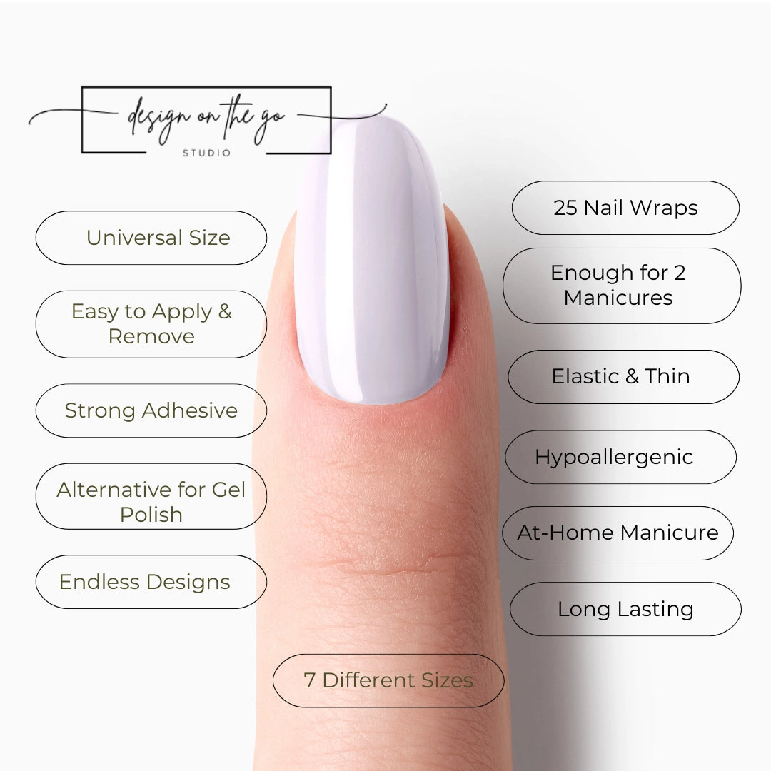 Lavender Color Nail Wrap