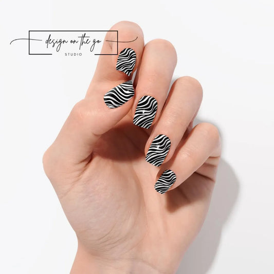 Zebra Print Nail Wraps
