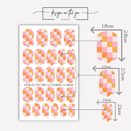 Summer Squares Nail Wraps