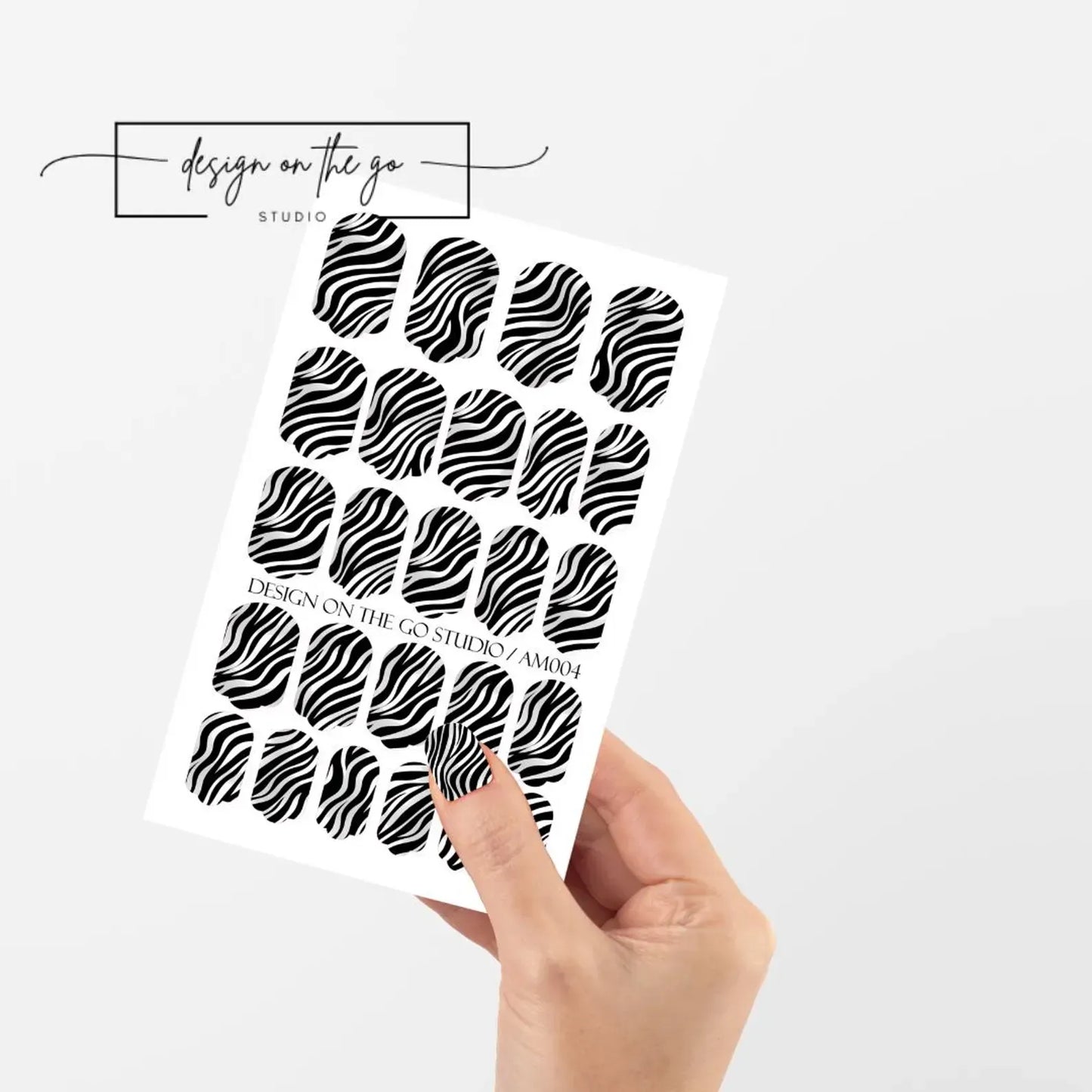 Zebra Print Nail Wraps