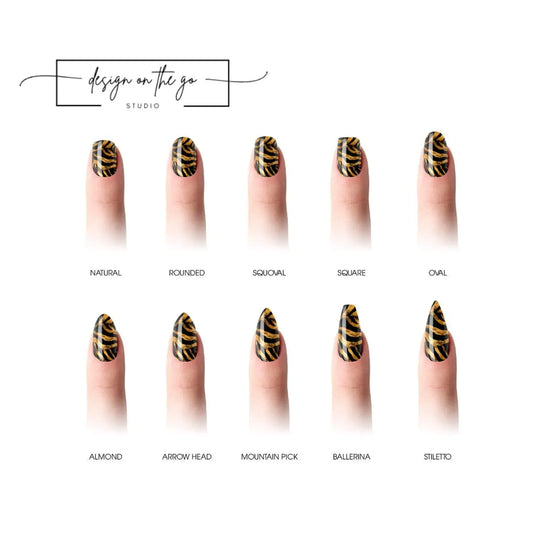 Golden Tiger Nail Wraps