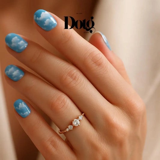 White Clouds Nail Wraps