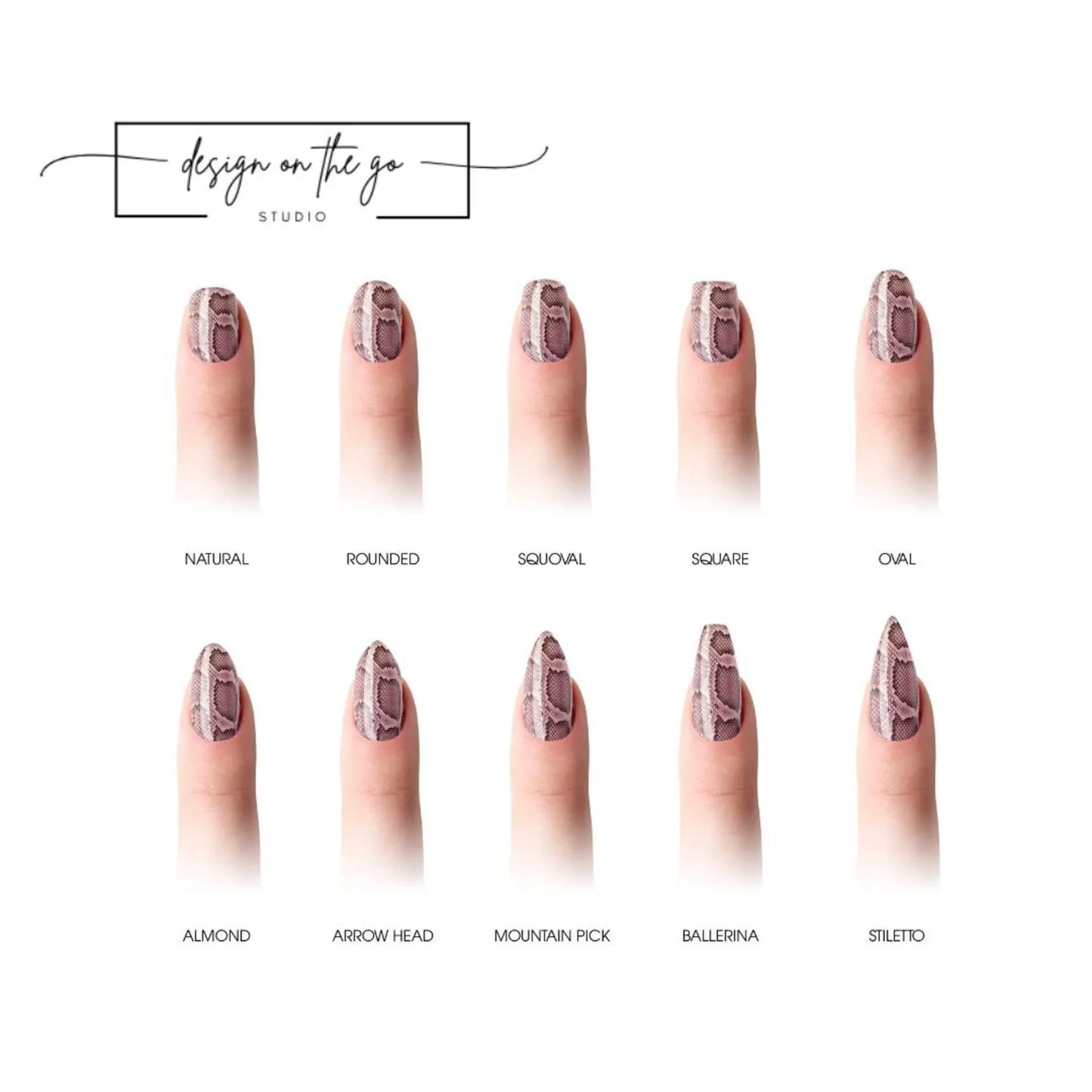 Pink Snake Nail Wrap