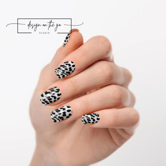 White Leopard Nail Wrap