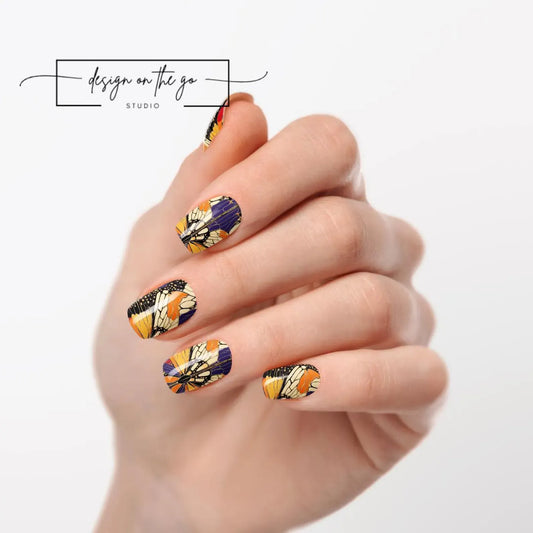 Stained Flutter Nail Wraps
