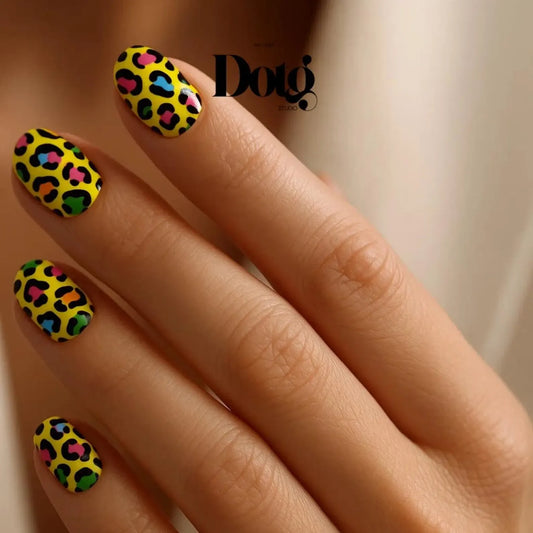 Neon Yellow Leopard Nail Wraps