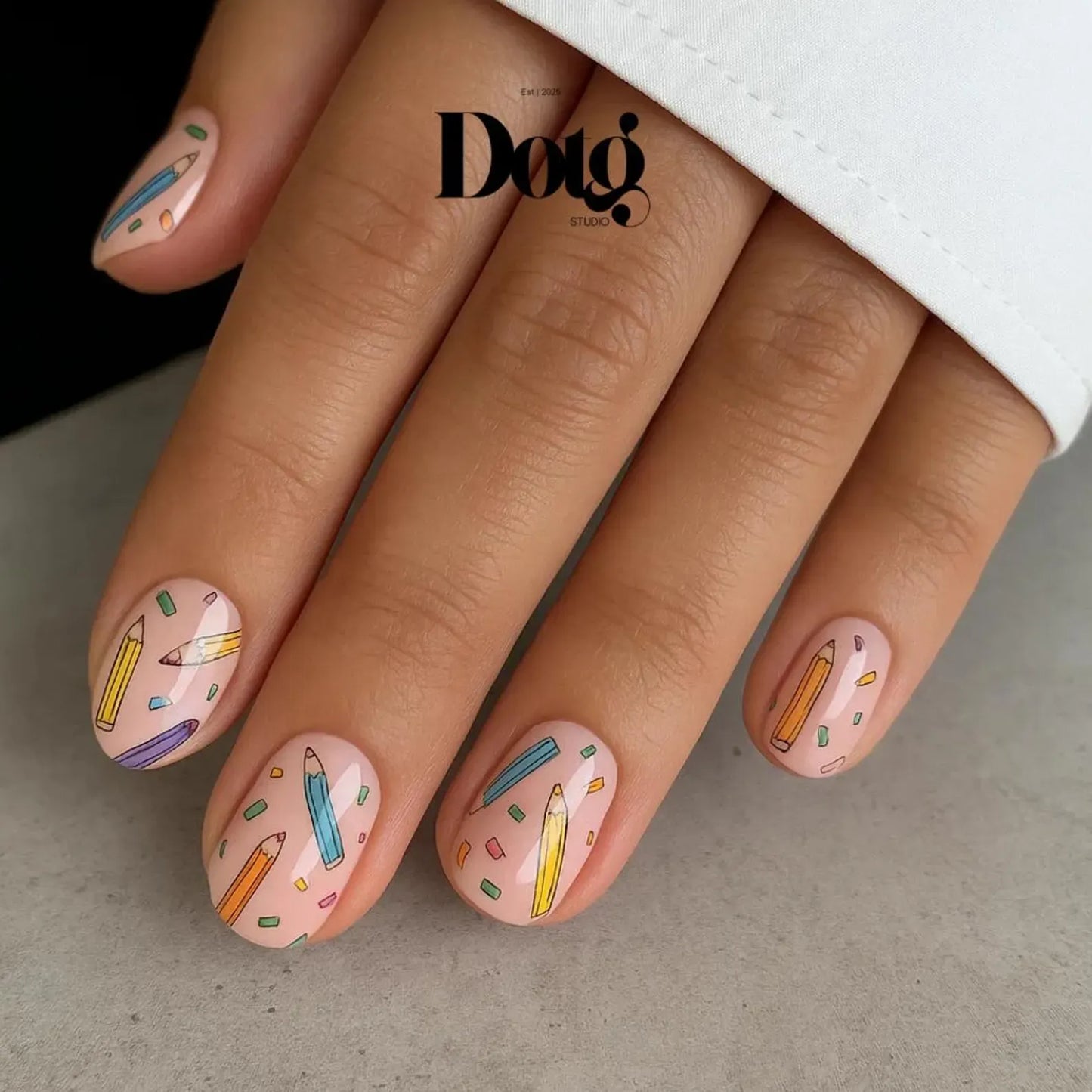 Colorful Pencils Nail Wraps