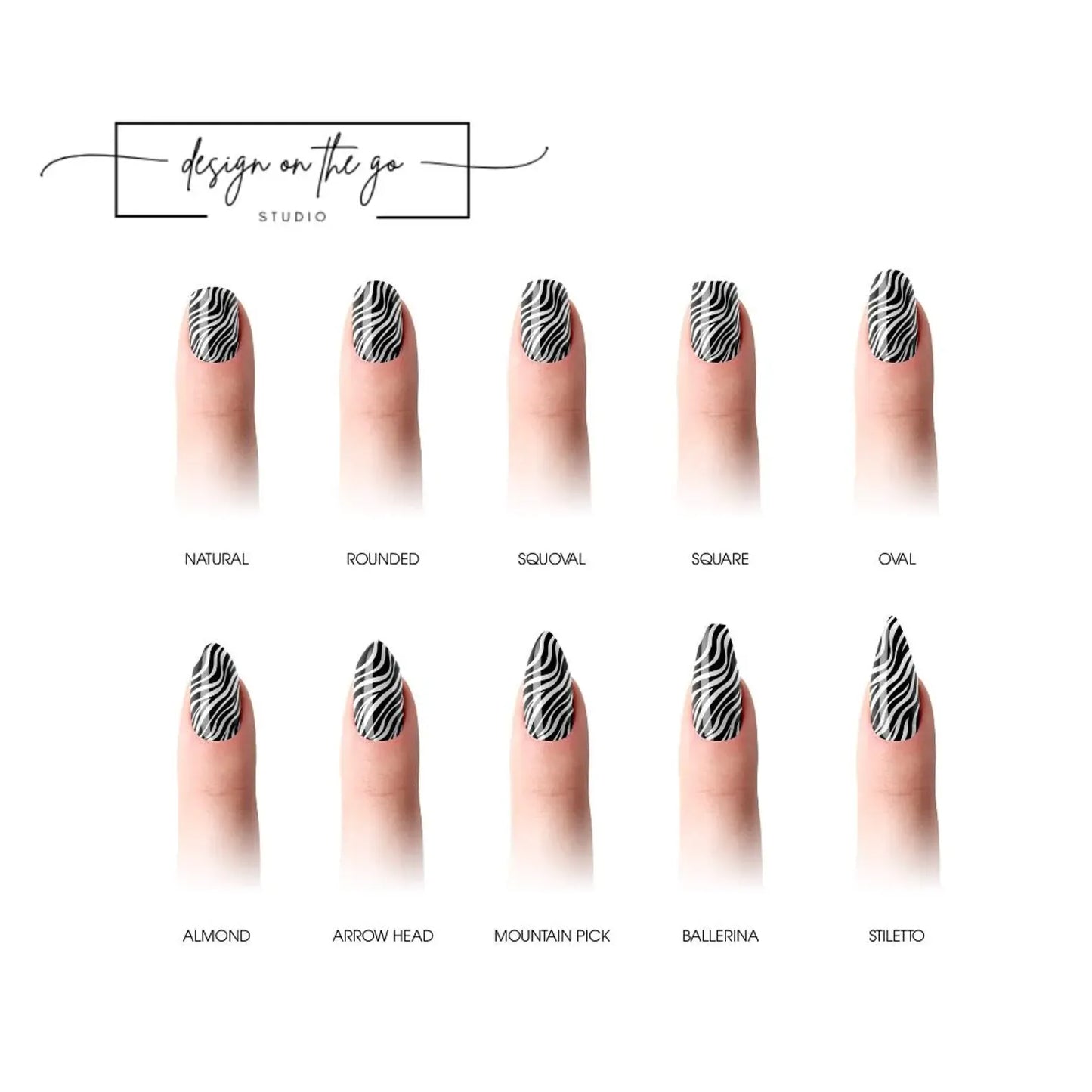 Zebra Print Nail Wraps