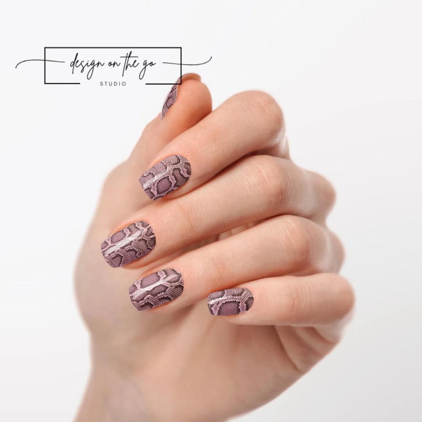 Pink Snake Nail Wrap