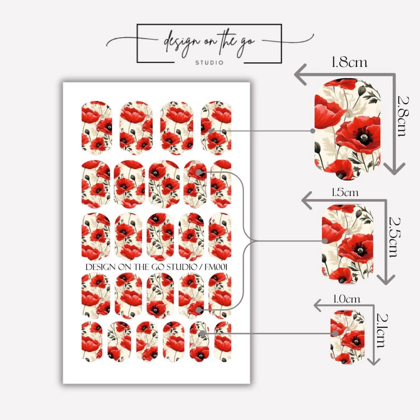 Poppy Kiss Nail Wraps
