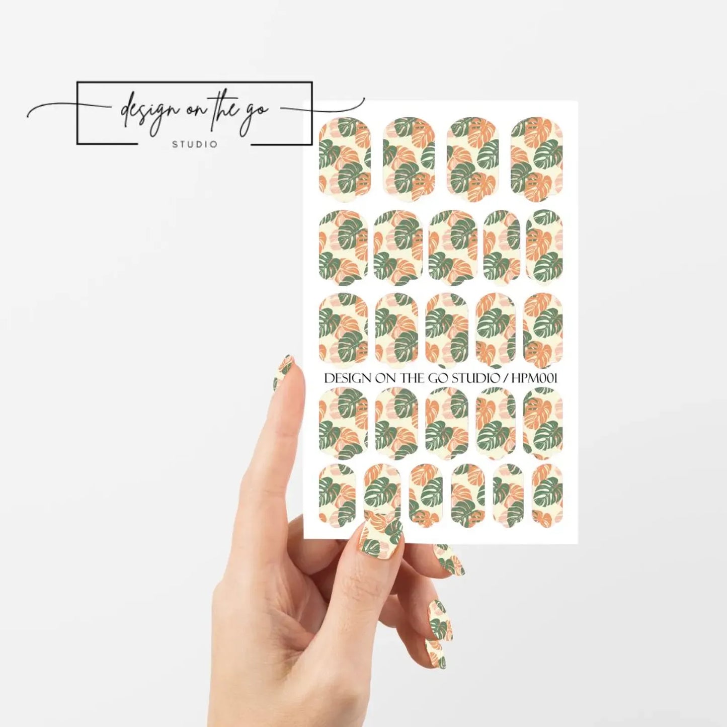 Sunset Leafs Nail Wraps