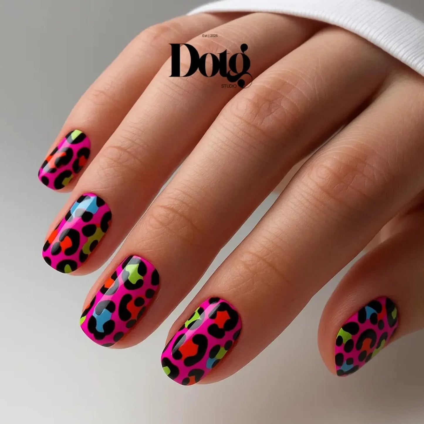 Neon Leopard Nail Wraps