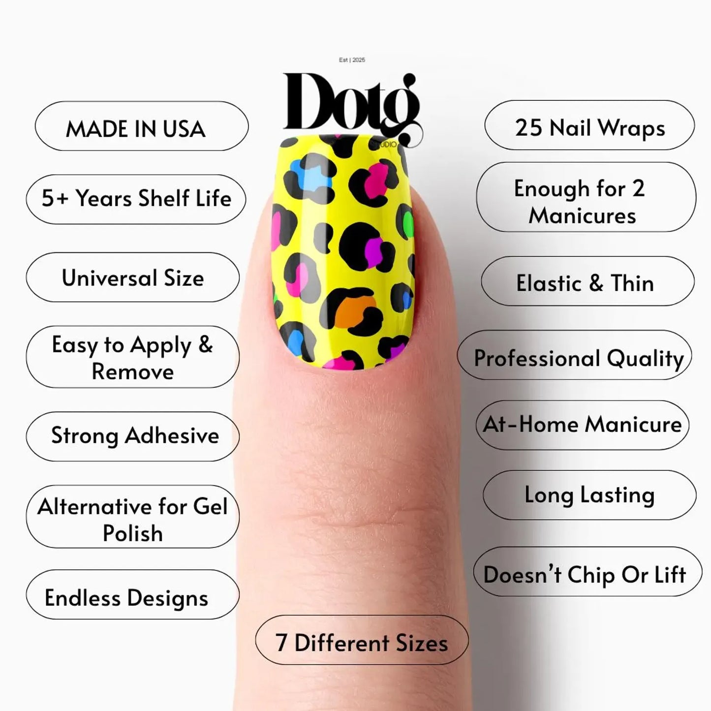 Neon Yellow Leopard Nail Wraps
