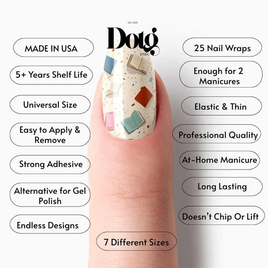 Book Lover Nail Wraps