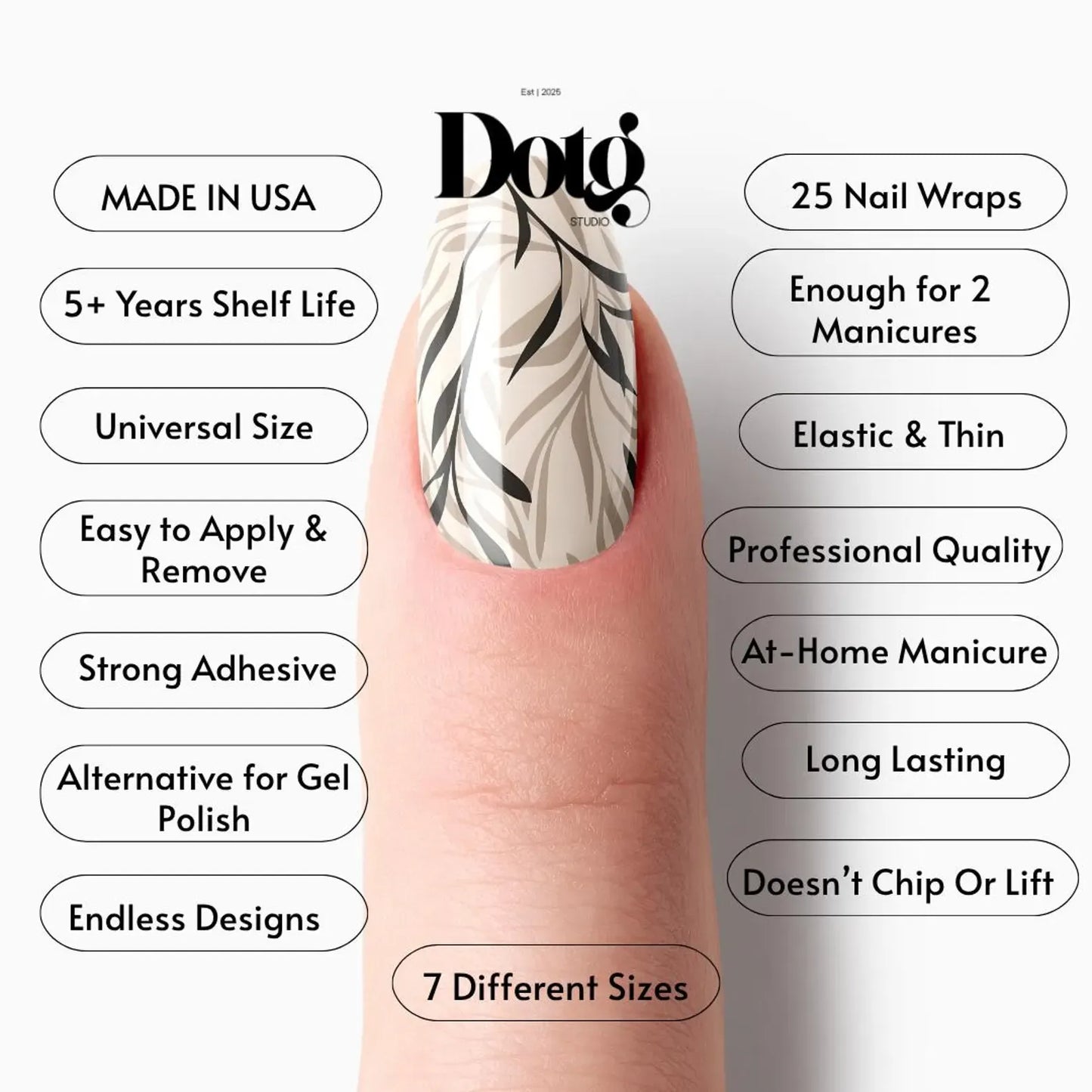 Elegant Leaf Nail Wrap