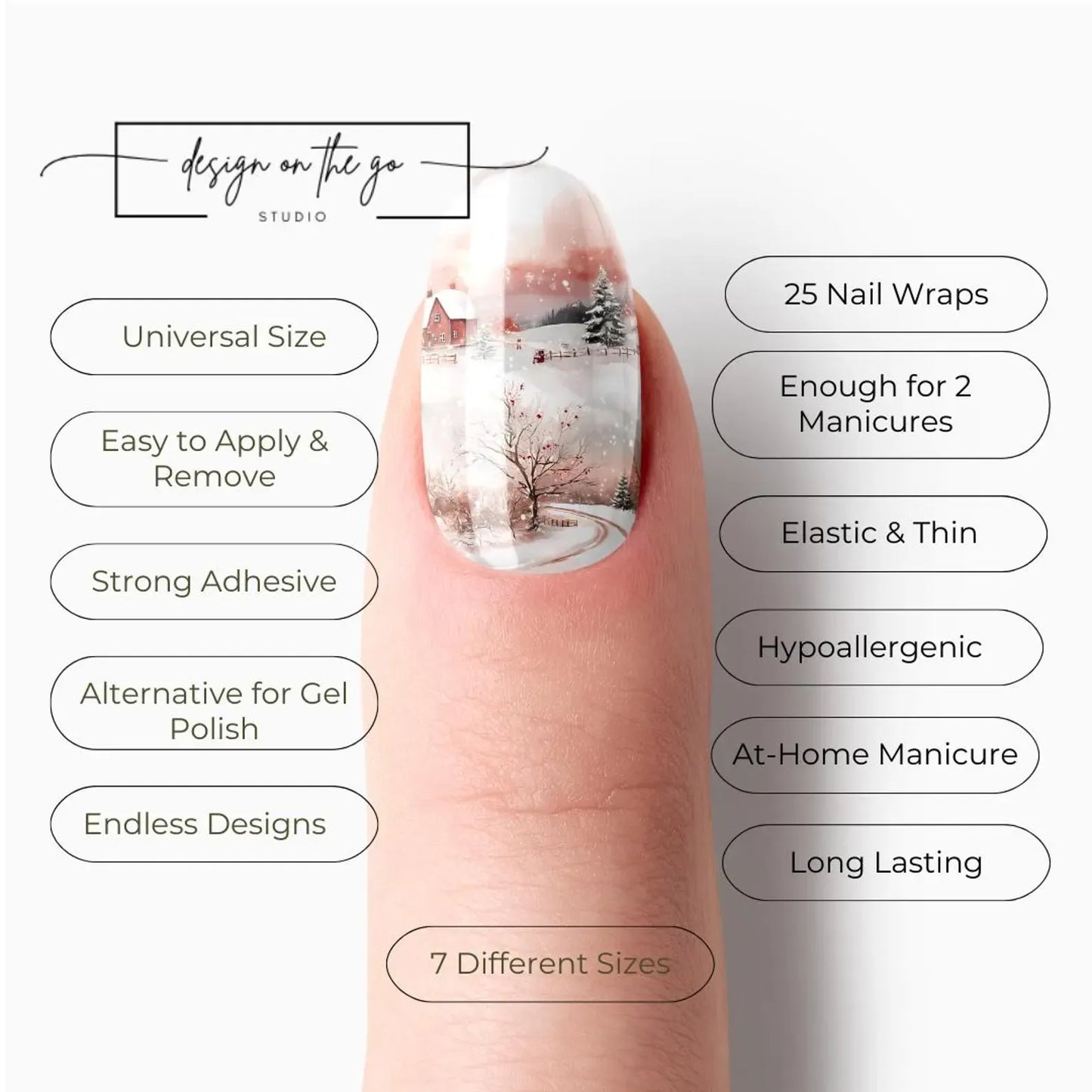 Snowy Morning Nail Wraps