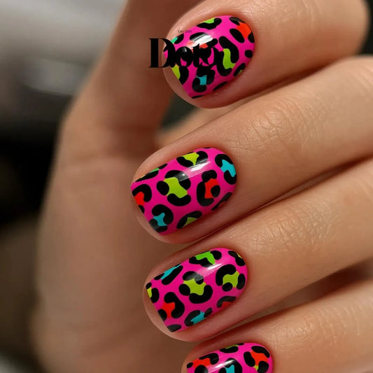 Neon Leopard Nail Wraps