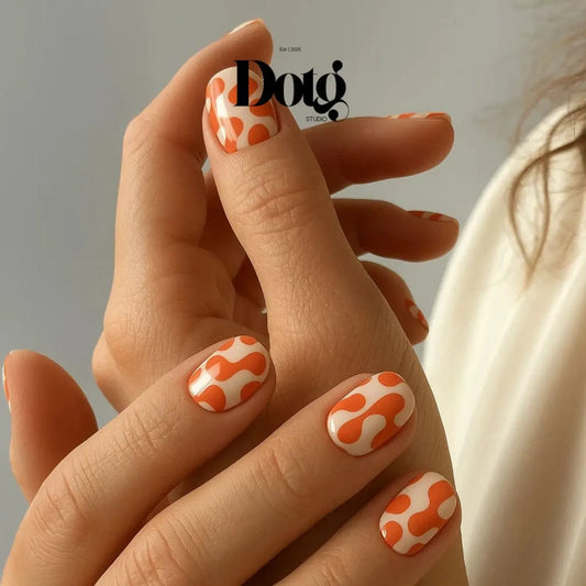 Retro Orange Nail Wraps