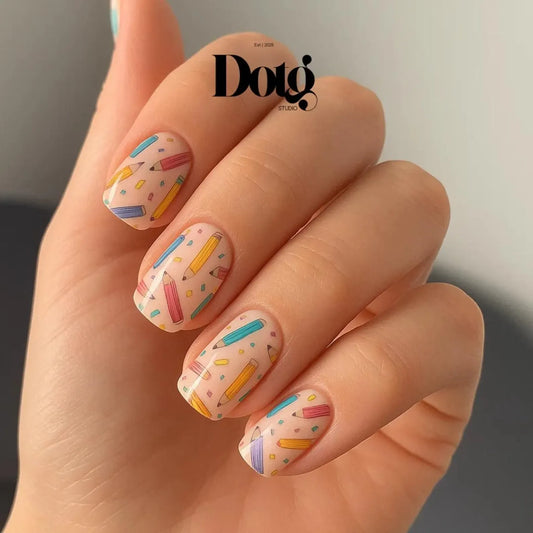 Colorful Pencils Nail Wraps