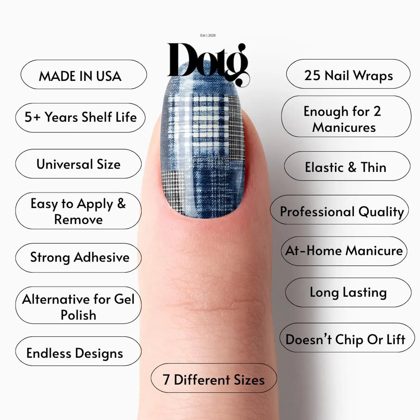 Denim Patchwork Nail Wraps