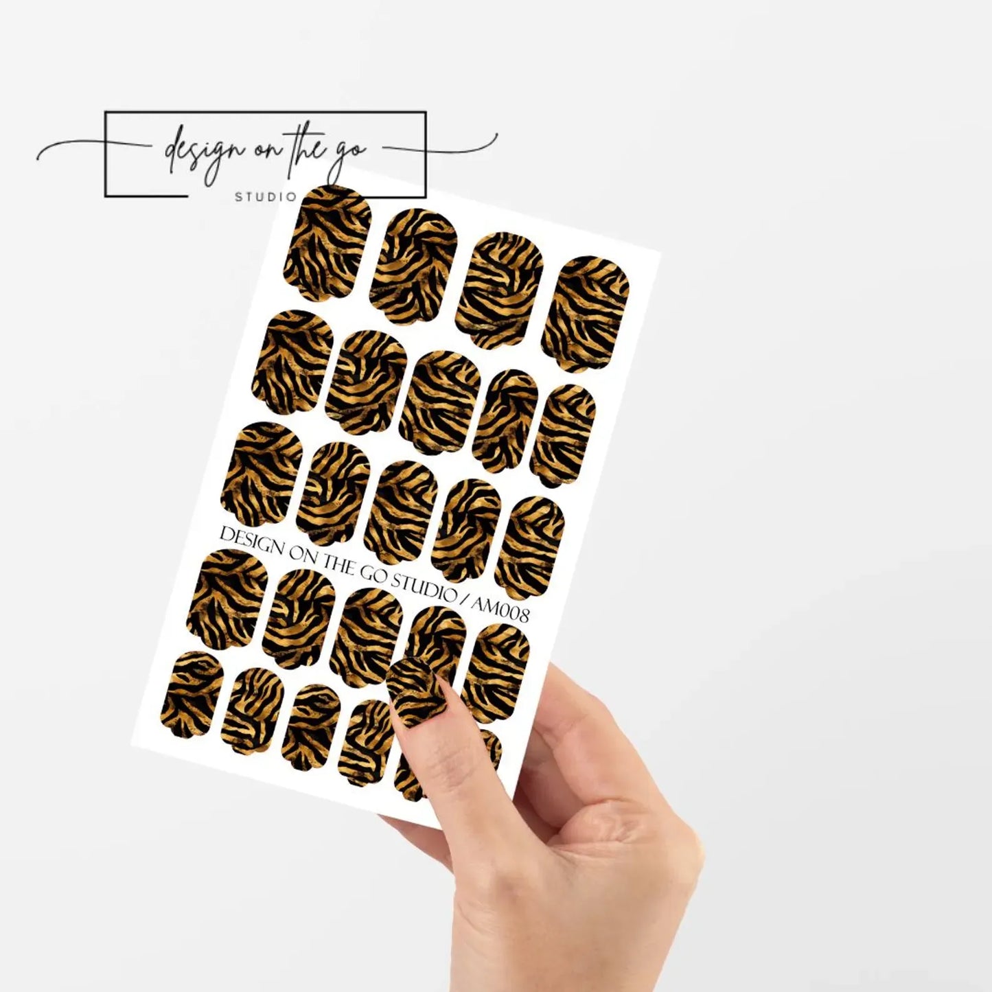 Golden Tiger Nail Wraps