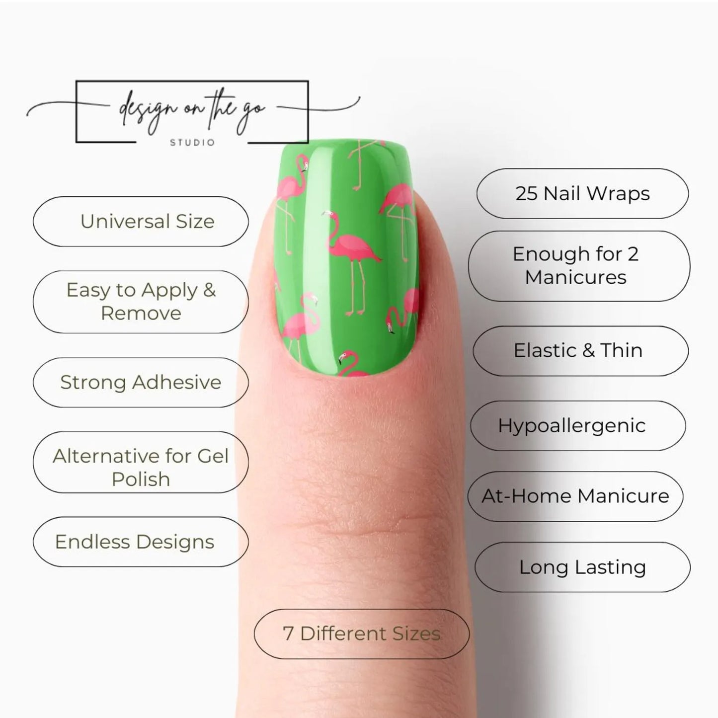 Pink Flamingo Nail Wrap