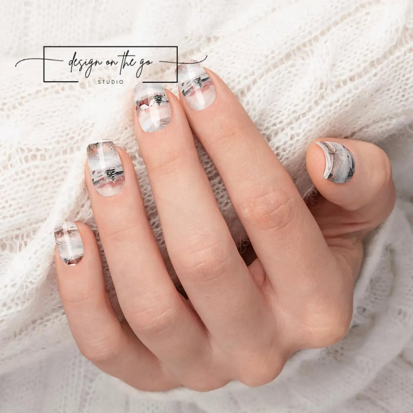 Snowy Morning Nail Wraps