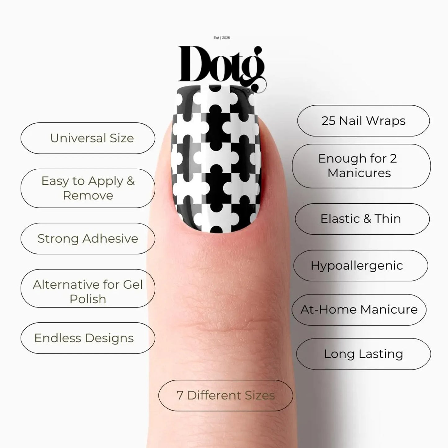 Puzzle Design Nail Wraps
