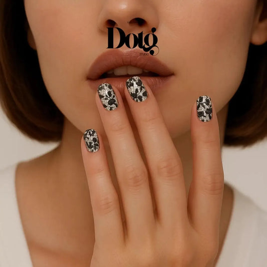 Black Lace Nail Wraps