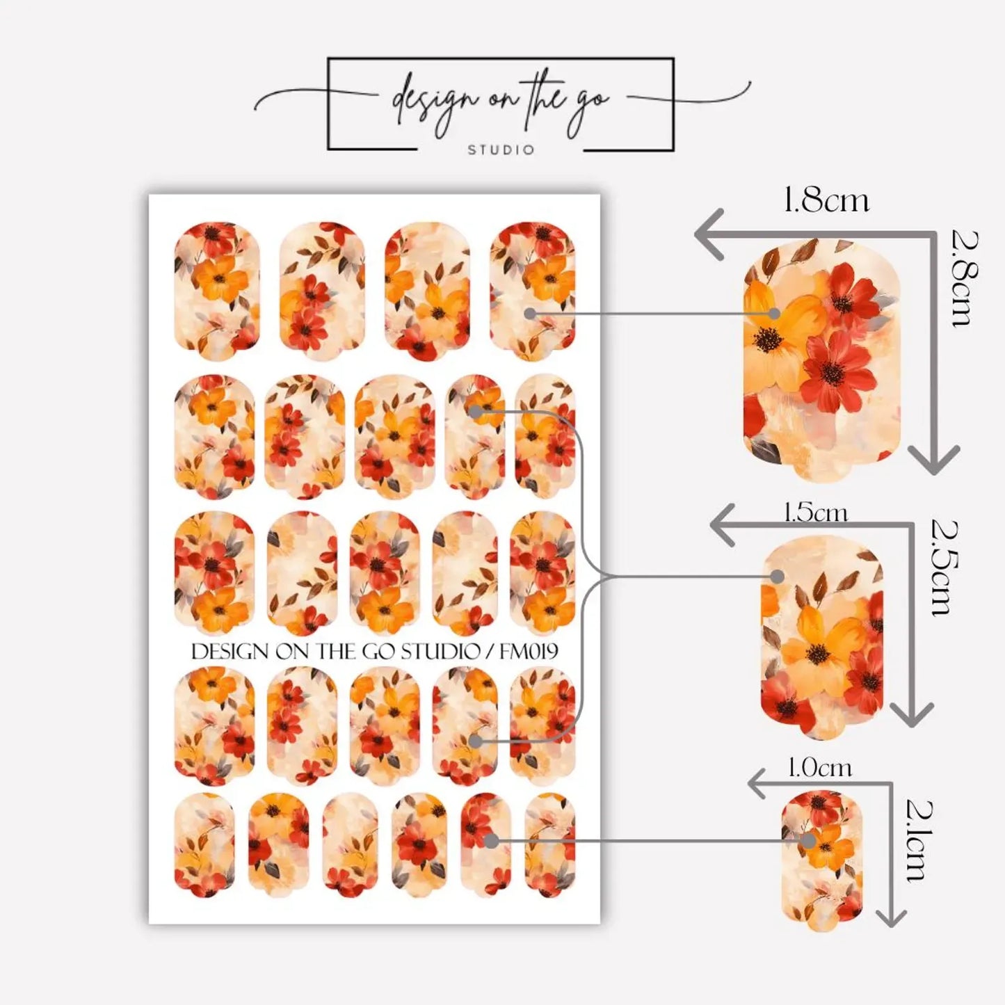 Amber Bloom Nail Wrap