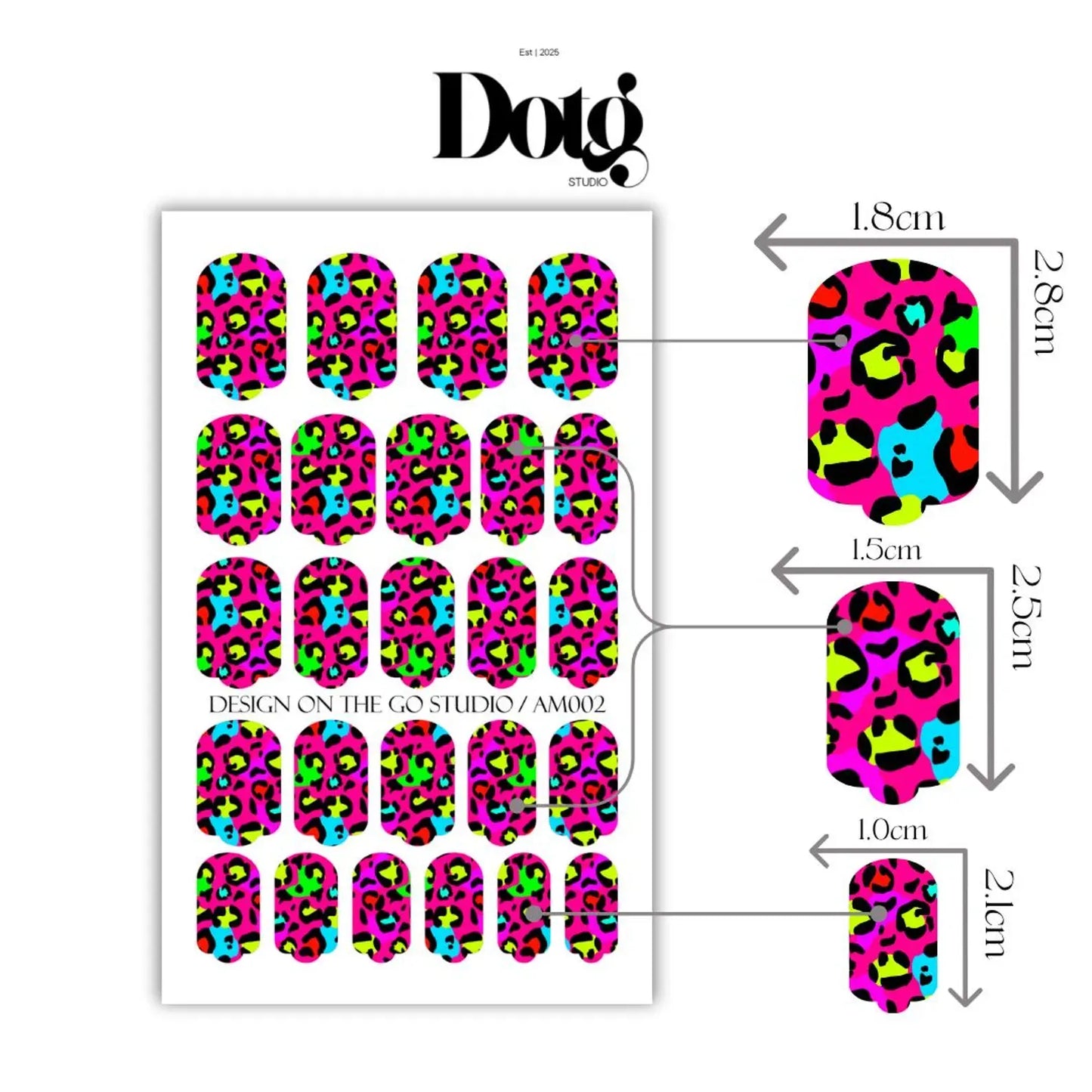 Neon Leopard Nail Wraps