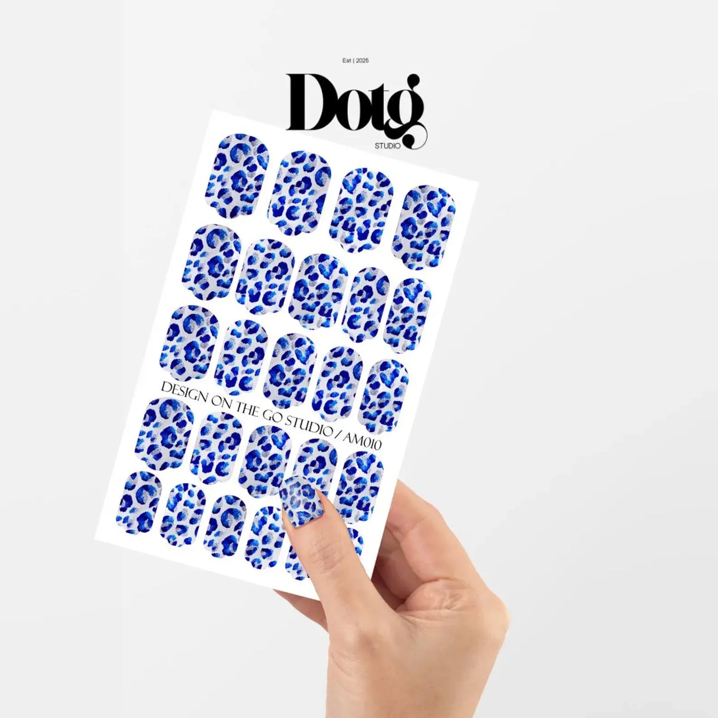 Blue Leo Nail Wraps