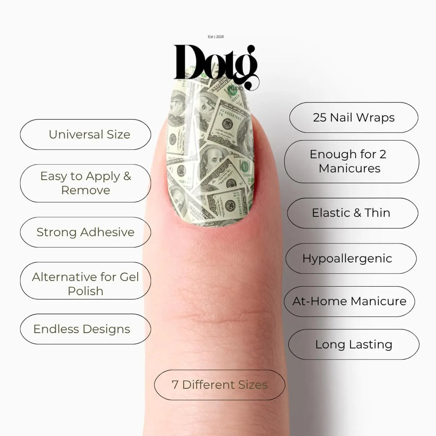 Dollar Bills Nail Wraps