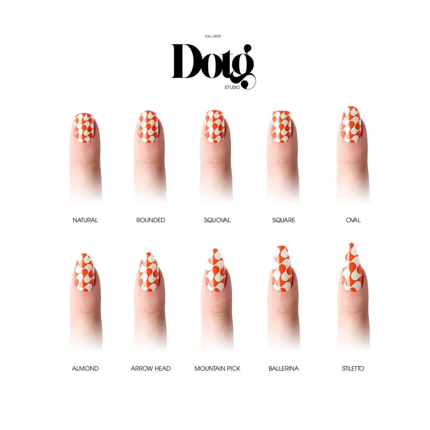 Retro Orange Nail Wraps