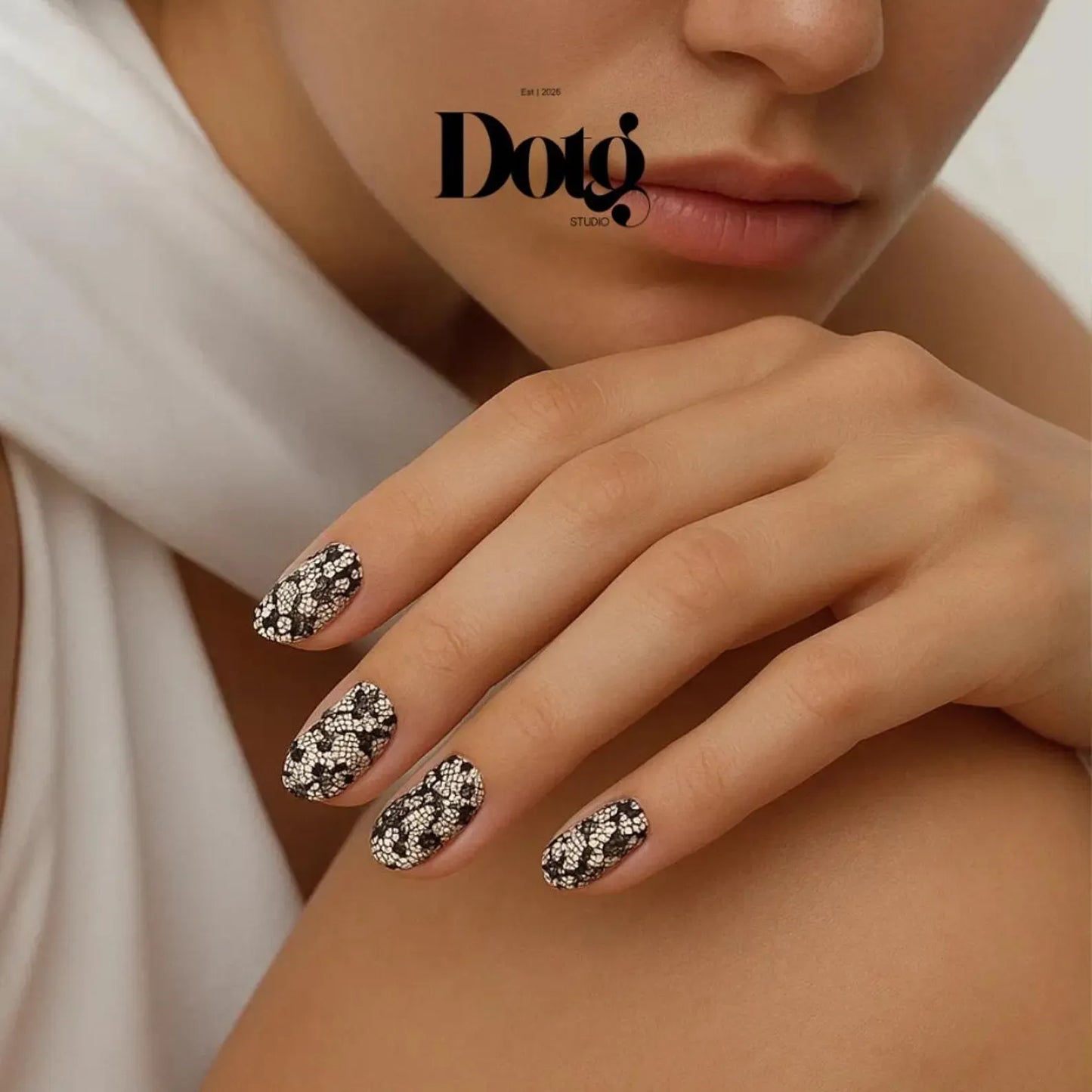 Black Lace Nail Wraps