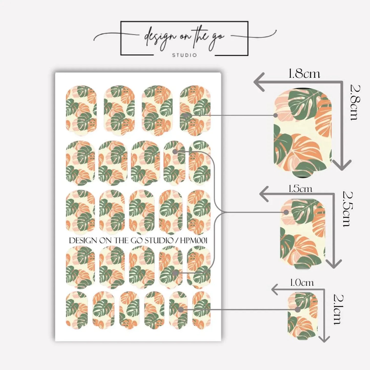 Sunset Leafs Nail Wraps