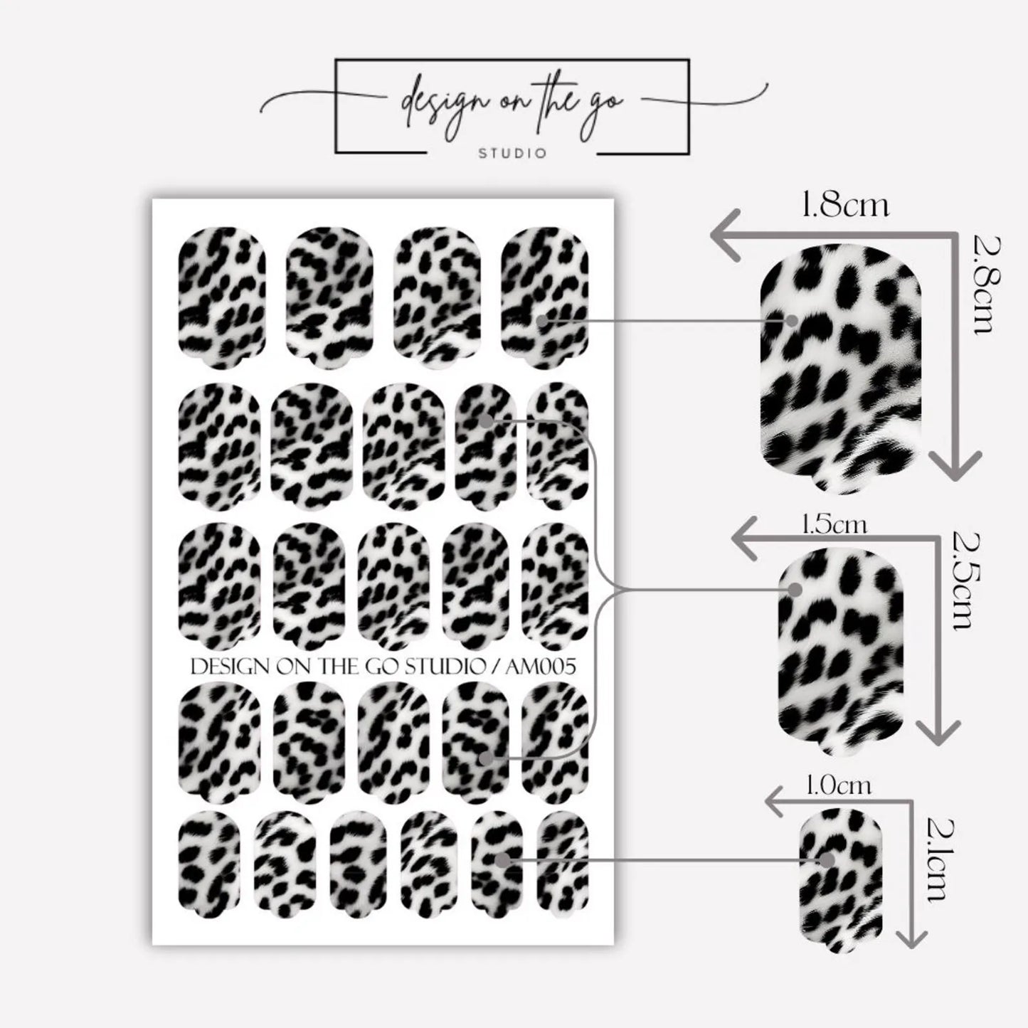 White Leopard Nail Wrap