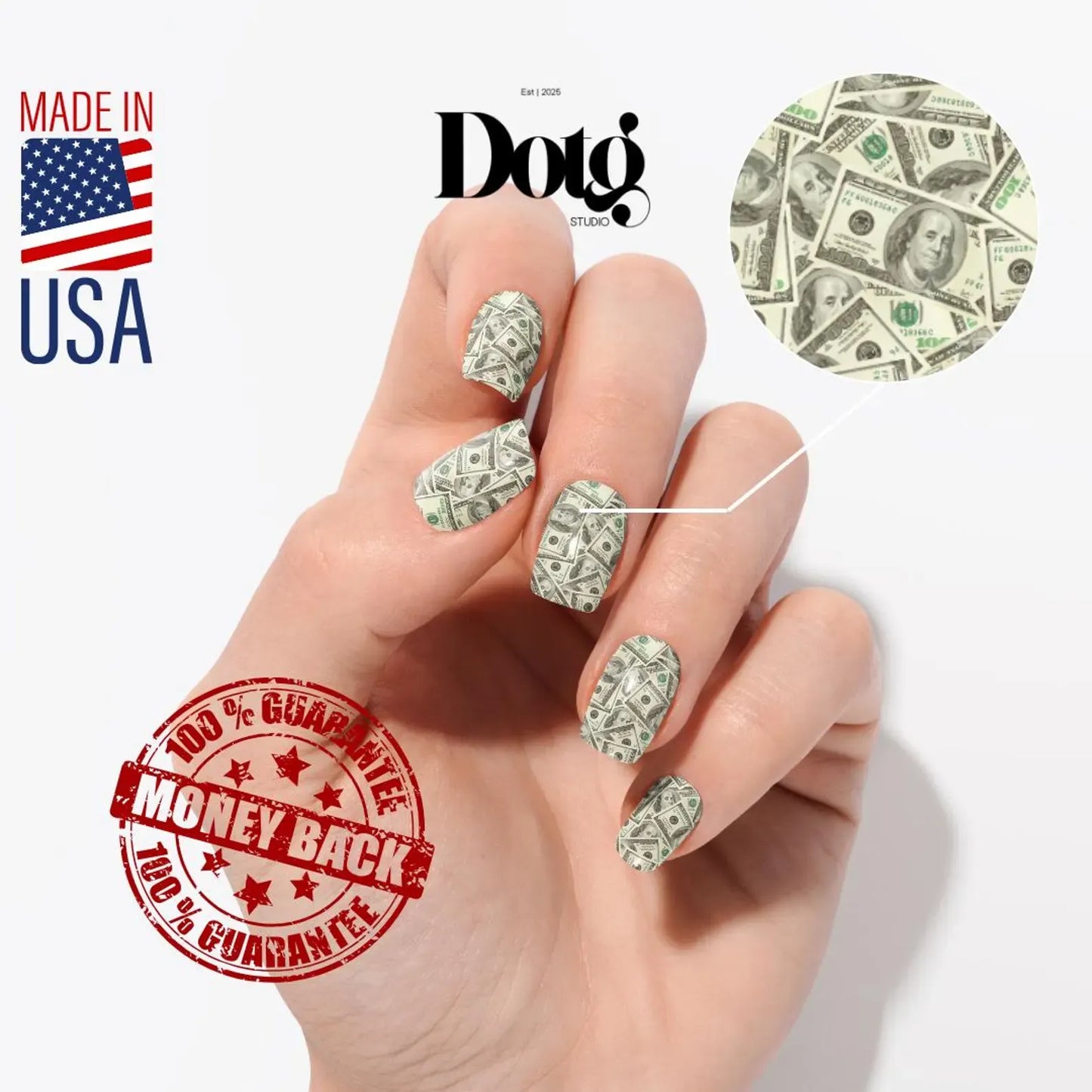 Dollar Bills Nail Wraps
