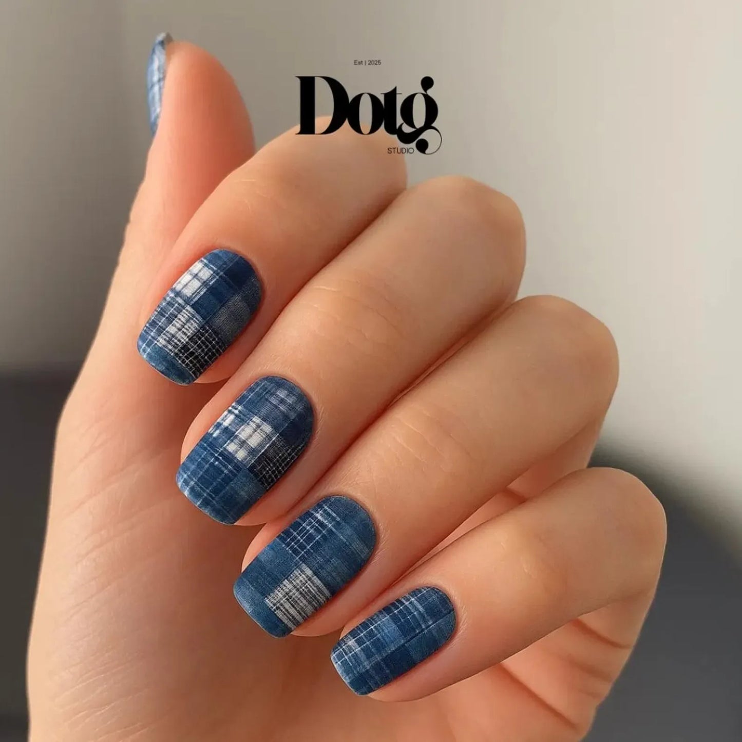 Denim Patchwork Nail Wraps