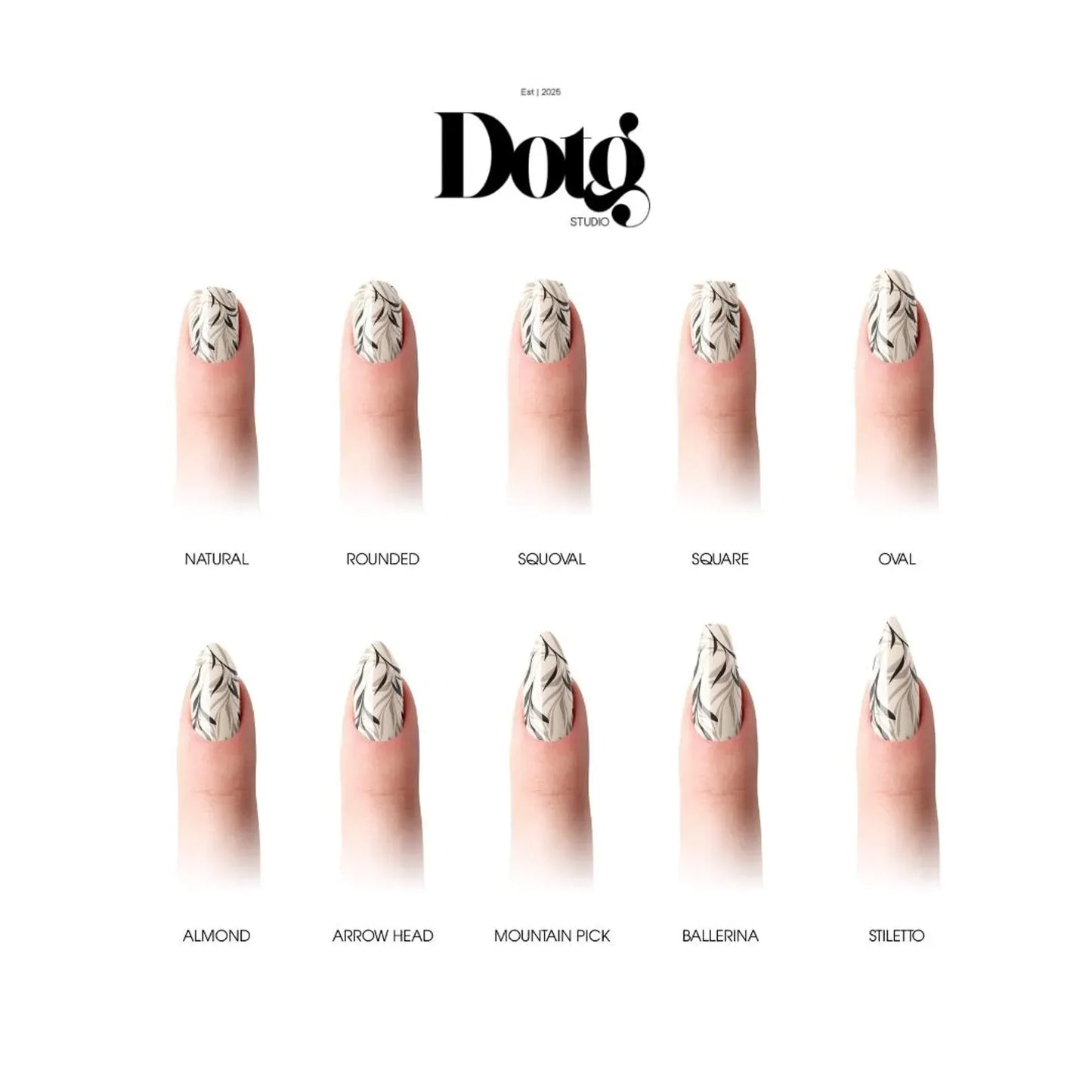 Elegant Leaf Nail Wrap