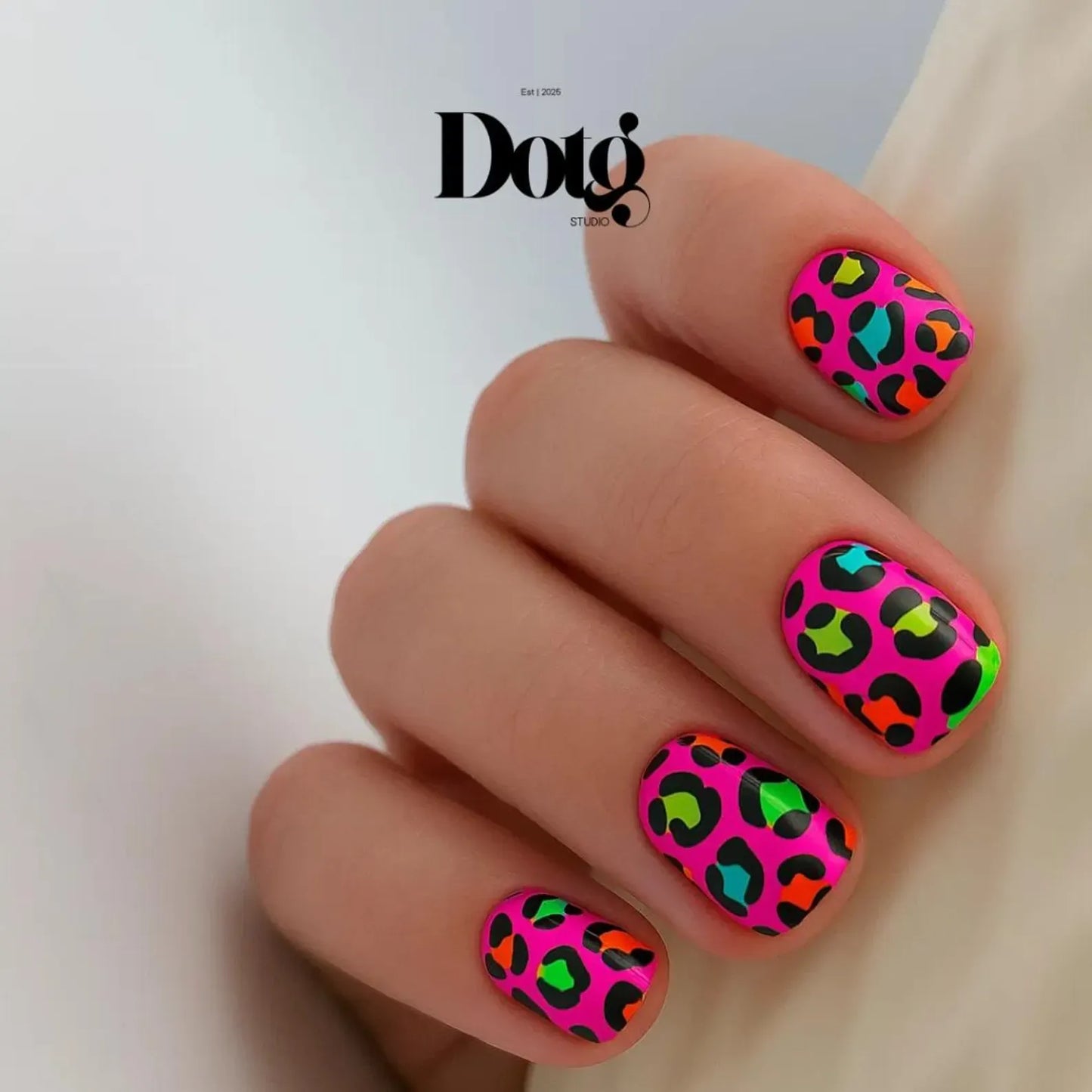 Neon Leopard Nail Wraps