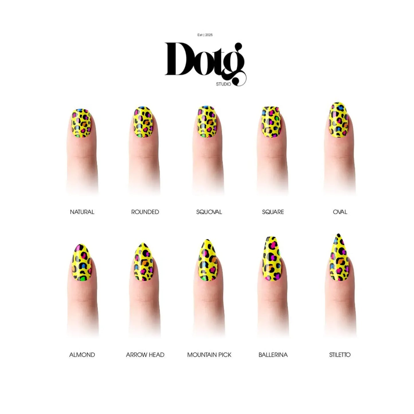 Neon Yellow Leopard Nail Wraps