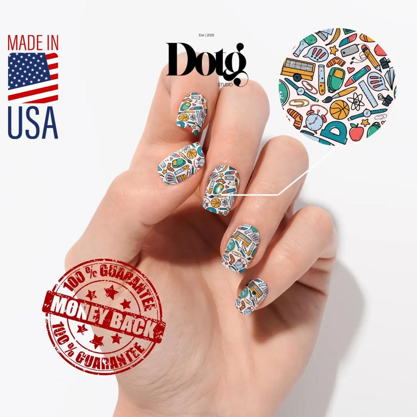 Back To School Nail Wraps