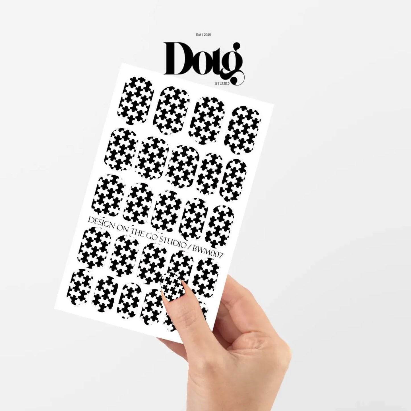 Puzzle Design Nail Wraps