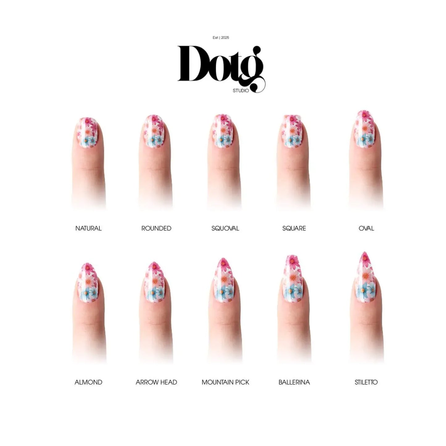 Colorful Flowers Nail Wraps