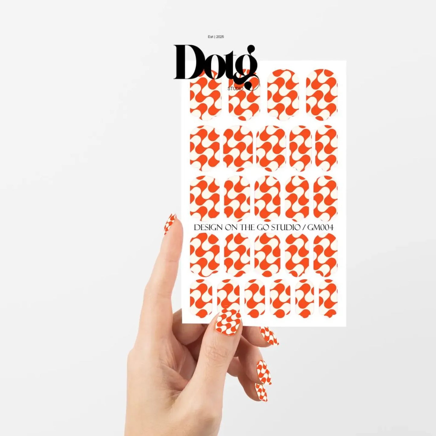 Retro Orange Nail Wraps