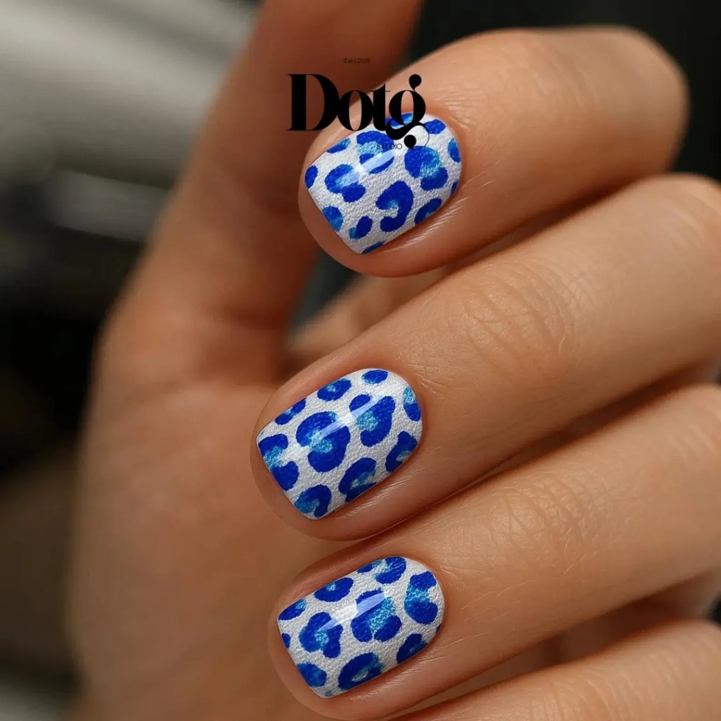 Blue Leo Nail Wraps